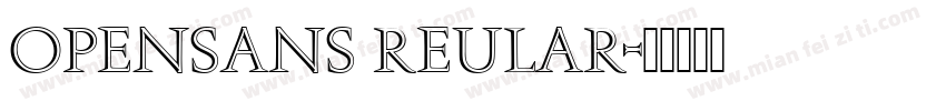 opensans reular字体转换